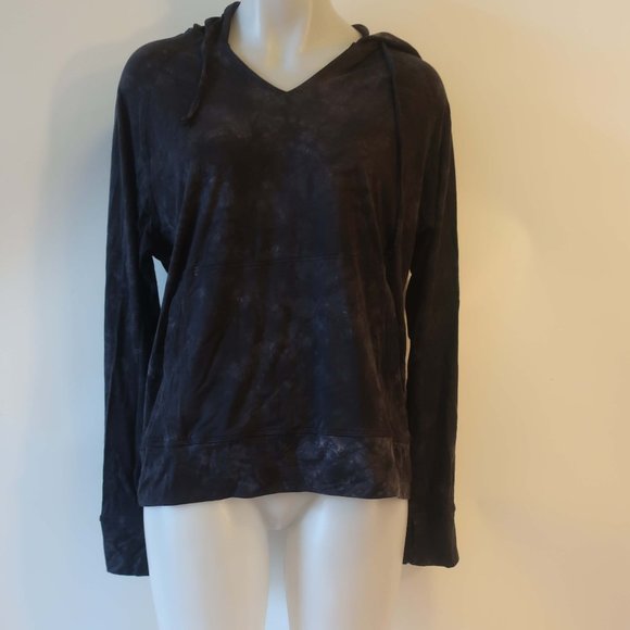 Womens Sun50 Black Gray Sun Protection Apparel Tie Dye Hooded Top S * - Picture 4 of 9